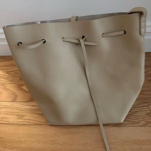 Mansur Gavriel nude bucket bag - leather